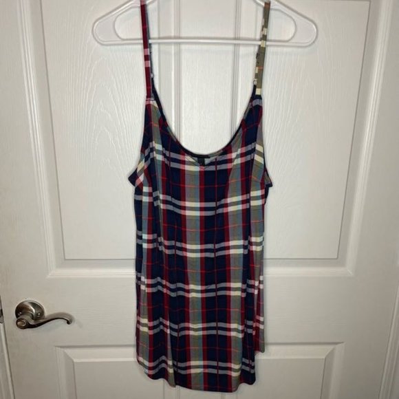 Torrid Blue Plaid Ava Stretch Challis Cami - Picture 4 of 8